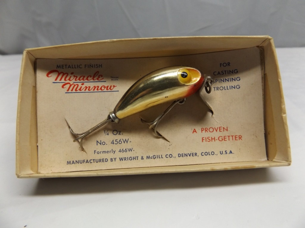 THOREN MINNOW CHASER *Collectible Antique Fishing Lures* JFK Half Dollar US Coin 